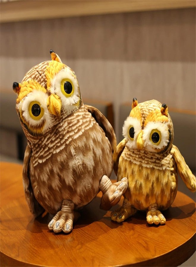 DTR Creation Owl Soft Plush Stuffed Toy - 25 cm White & Brown Cuddly Animal for Kids, Boys & Girls - Birthday Gift - Image 5